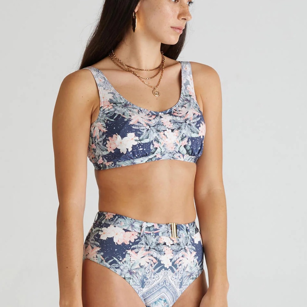 Aqua Blue Indianic Print Lucy D/DD Top